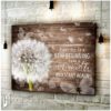 Beautiful Dandelion And Butterflies Brunette Color Rustic Wood Poster