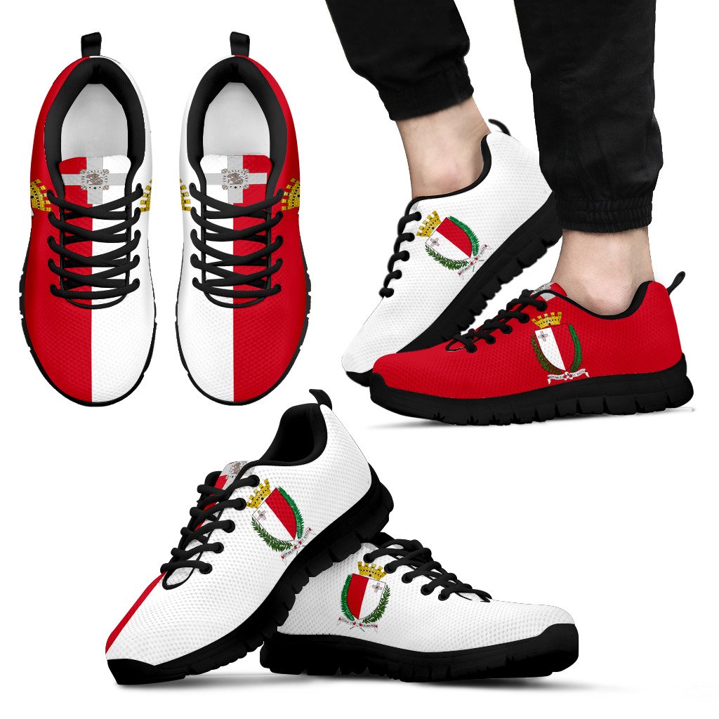 Painting Rationalization Accuracy Malta Shoes- Malta Flag And Coat Of Arms Men's/ Women's Sneakers Black/  White Nn8 – Art Hoodie