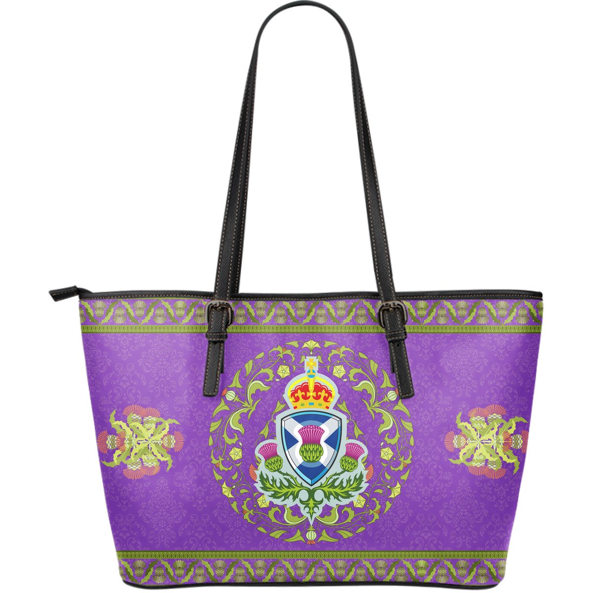 Scotland Leather Tote Bag – Scottish Thistle A1 – Art Hoodie