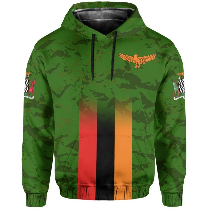 Zambia Green Nation Pullover Hoodie A0