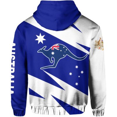 1stTheWorld Australia Flag Kangaroo Hoodie A5