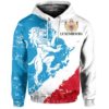 Luxembourg Lion On Top Hoodie A7