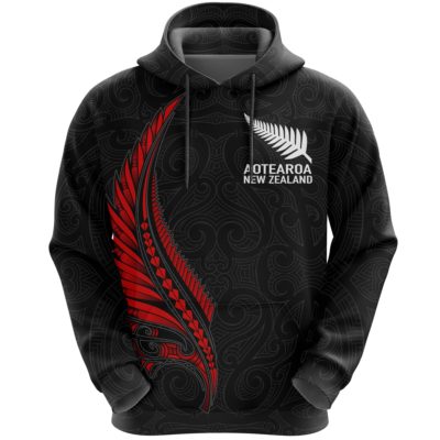 New Zealand Hoodie - Maori Fern Tattoo Spirit and Heart We Are Strong A7