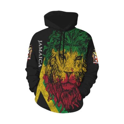 Jamaica Hoodie Lion With Flag Th5
