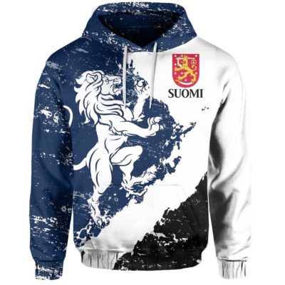 (Suomi) Finland Lion On Top Hoodie A7