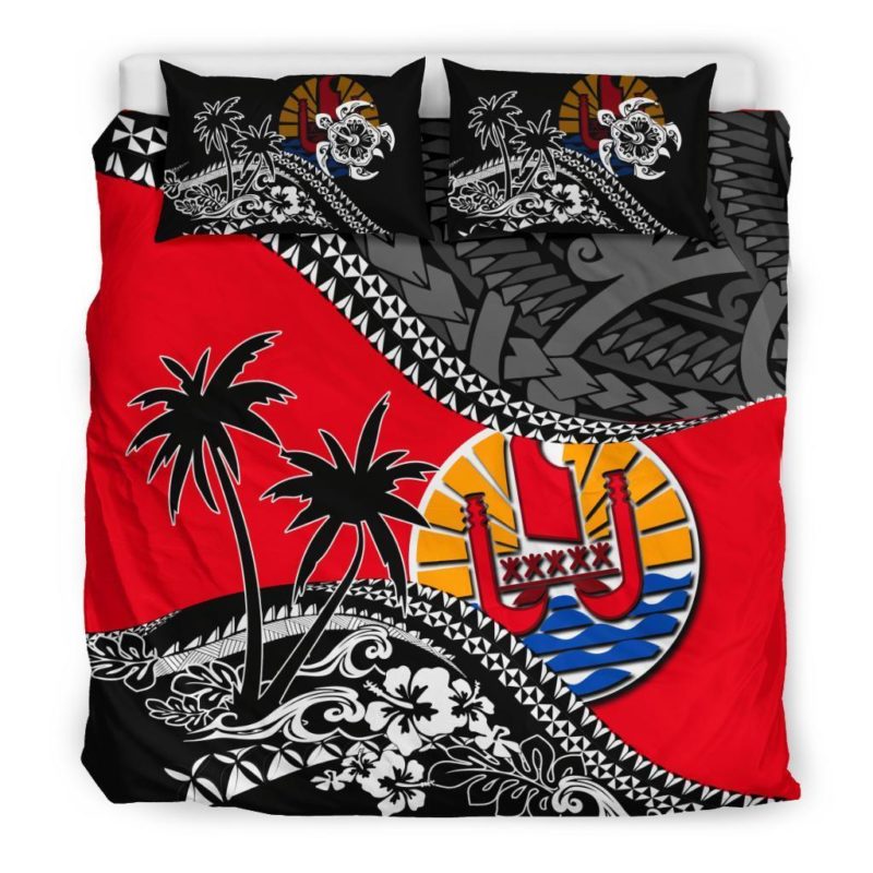 French Polynesia Bedding Set Fall In The Wave K7