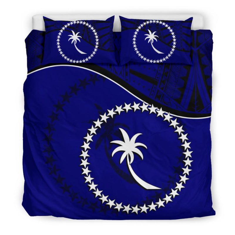 Chuuk Samoa Bedding Set Dark Blue A24