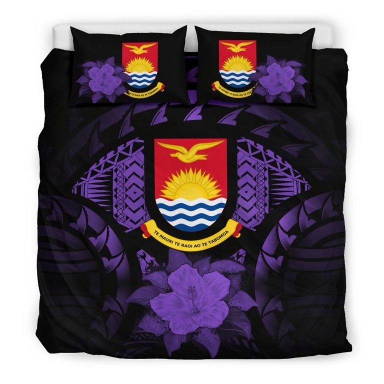 Kiribati Purple Hibiscus Bedding Set A24
