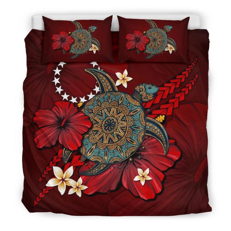Cook Islands Bedding Set - Red Turtle Tribal A02