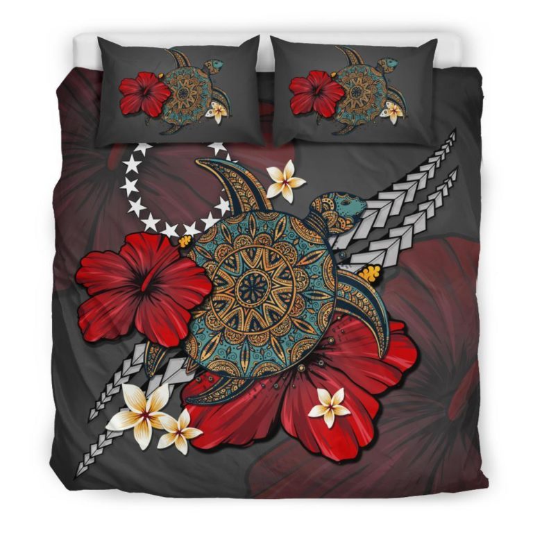 Cook Islands Bedding Set - Gray Turtle Tribal A02