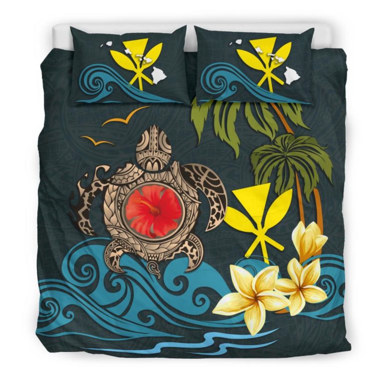 Hawaii Bedding Set - Coat Of Arm Turtle Hibiscus A24