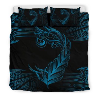 New Zealand Fern Koru Bedding Set - Blue J0