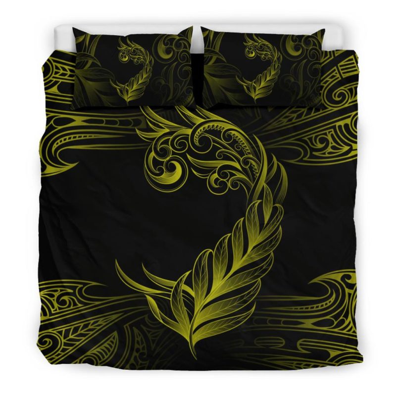 New Zealand Fern Koru Bedding Set - Yellow J0