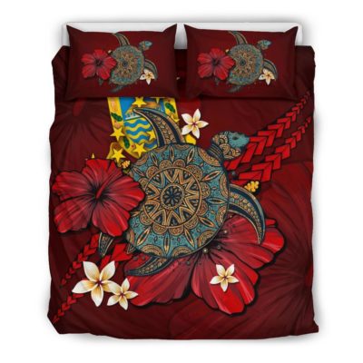 Tuvalu Bedding Set - Red Turtle Tribal A02