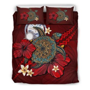 Marshall Islands Bedding Set - Red Turtle Tribal A02