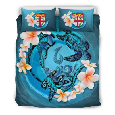 Fiji Bedding Set - Blue Plumeria Animal Tattoo A24