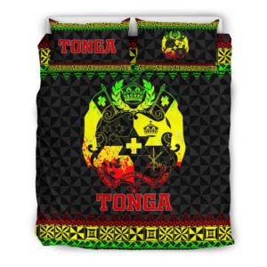 Tonga Coat Of Arms Bedding Set - Reggae Version - BN12