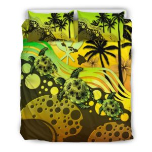 Hawaii Bedding Set -  Reggae Turtle Hibiscus  A24