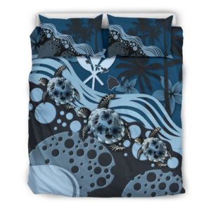 Hawaii Bedding Set - Dark Blue Turtle Hibiscus  A24