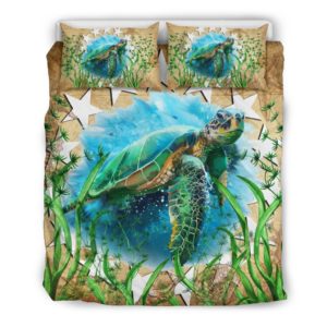 Cook Islands Bedding Set Sea Turtle Vintage K4