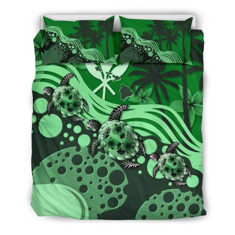 Hawaii Bedding Set - Green Turtle Hibiscus A24