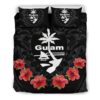 Polynesian Tattoo Guam Seal Bedding Set Hibiscus K5