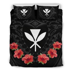 Polynesian Tattoo Hawaiian Hibiscus Bedding Set Kanaka Maoli K5