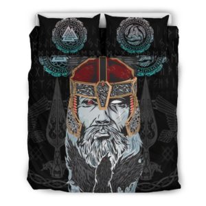 Vikings Bedding Set Odin - Valknut and Triple Horn A7