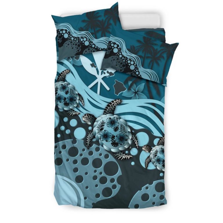 Hawaii Bedding Set - Blue Turtle Hibiscus A24