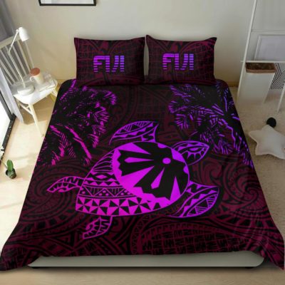 Fiji Islands Purple Tapa Turtle Bedding Set J0