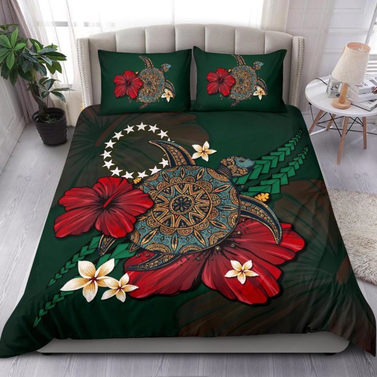 Cook Islands Bedding Set - Green Turtle Tribal A02