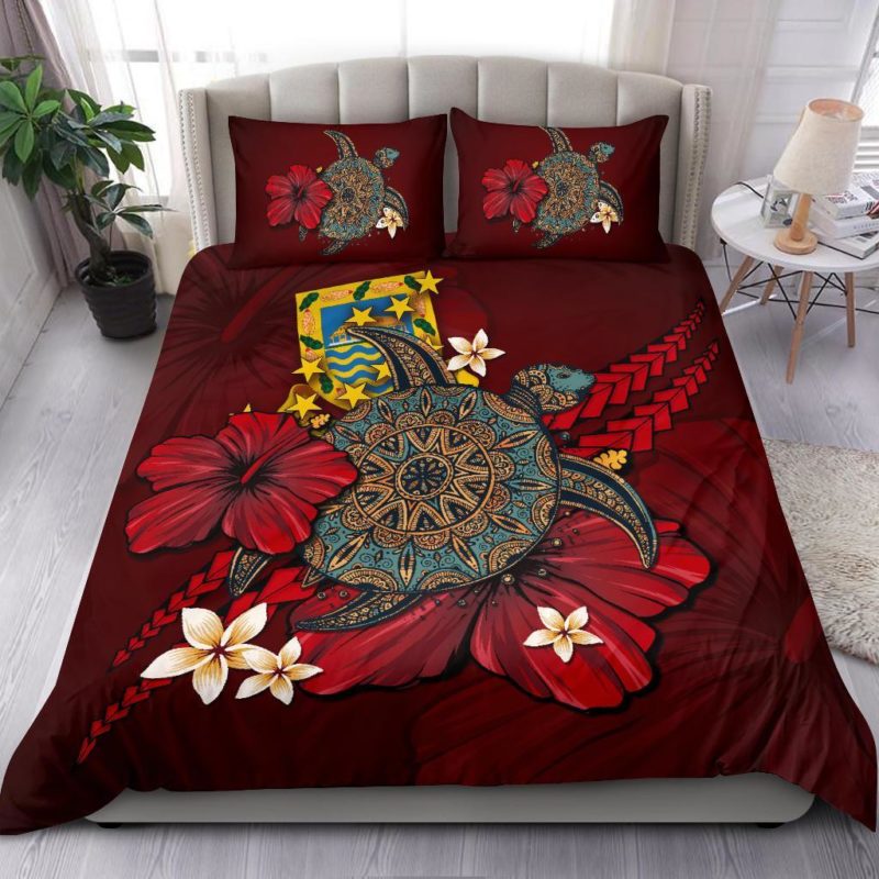 Tuvalu Bedding Set - Red Turtle Tribal A02