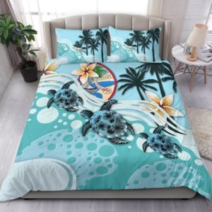 Guam Bedding Set - Blue Turtle Hibiscus A24