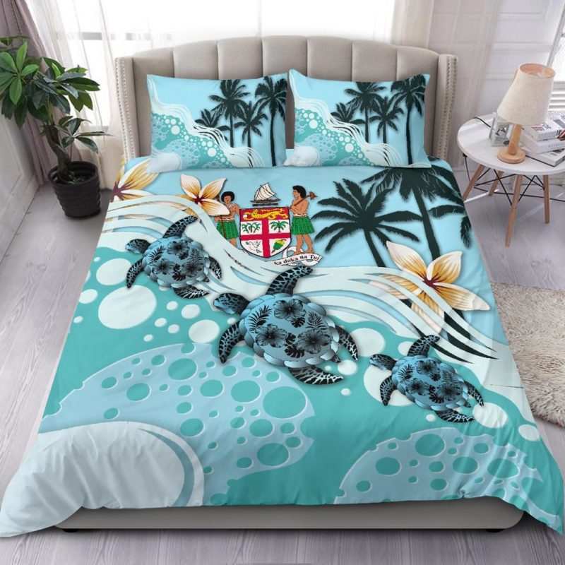Fiji Bedding Set - Blue Turtle Hibiscus A24