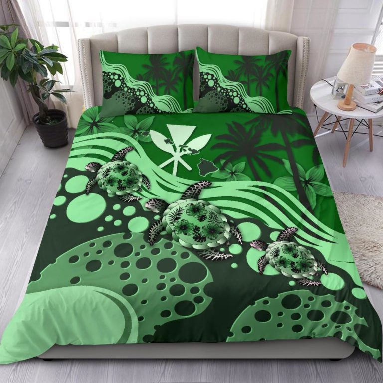 Hawaii Bedding Set - Green Turtle Hibiscus A24