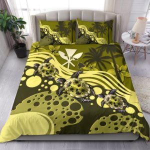 Hawaii Bedding Set - Yellow Turtle Hibiscus A24
