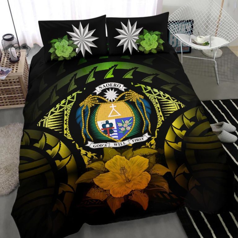 Nauru Reggae Hibiscus Bedding Set A24