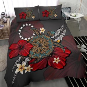 Cook Islands Bedding Set - Gray Turtle Tribal A02