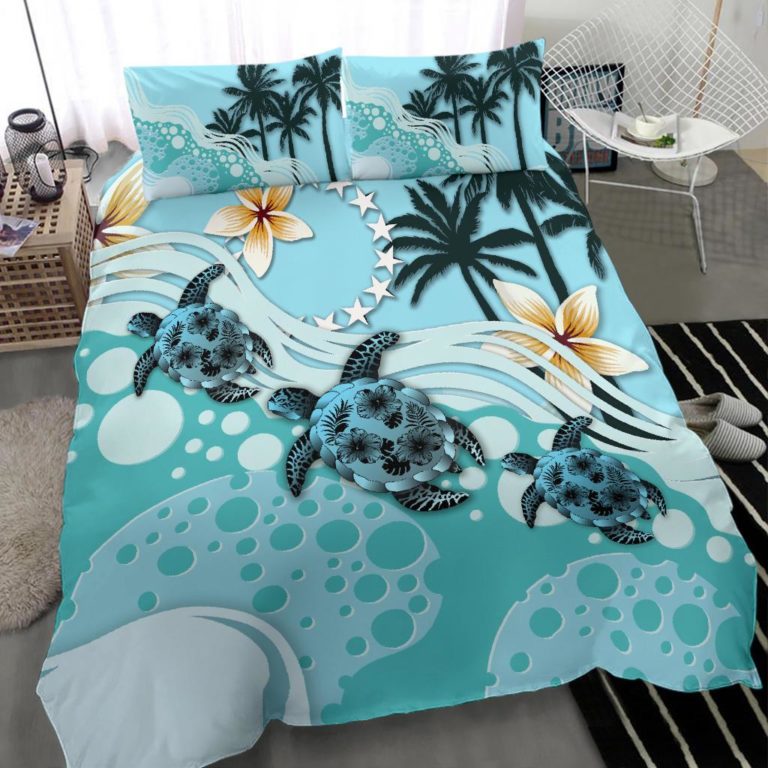 Cook Islands Bedding Set - Blue Turtle Hibiscus A24