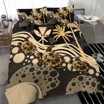 Hawaii Bedding Set - Gold Turtle Hibiscus A24