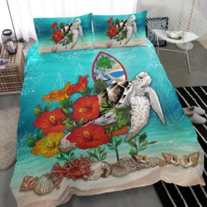 Guam Bedding Set - Ocean Turtle Hibiscus A24