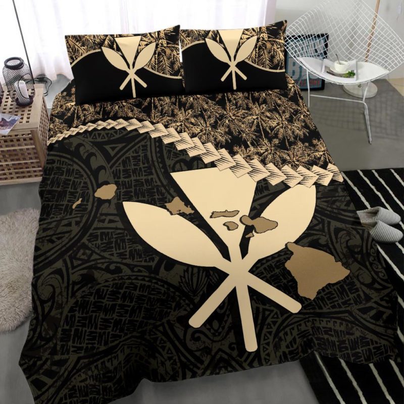 Kanaka Maoli (Hawaiian) Bedding Set Golden Coconut A02