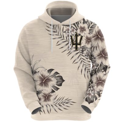 Barbados Hoodie The Beige Hibiscus No A7