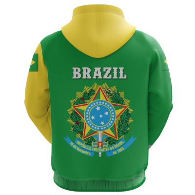 Brazil Hoodie Zip Streetwear Style K4