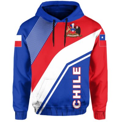 Chile Flag Hoodie - Rambo Style J1