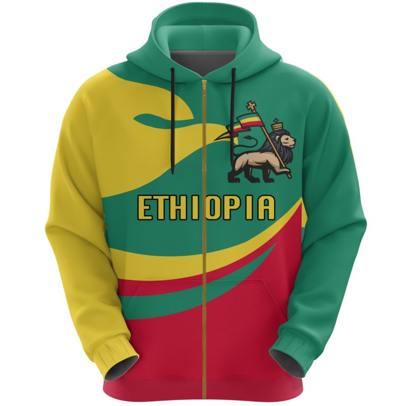 Ethiopia Hoodie Zip Proud Version K4