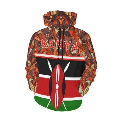 Kenya Pattern Hoodie Flag Th5