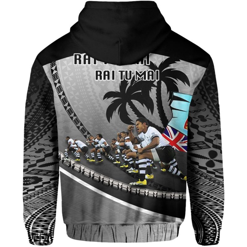 Fiji Cibi War Dance Zip Up Hoodie Tapa K4