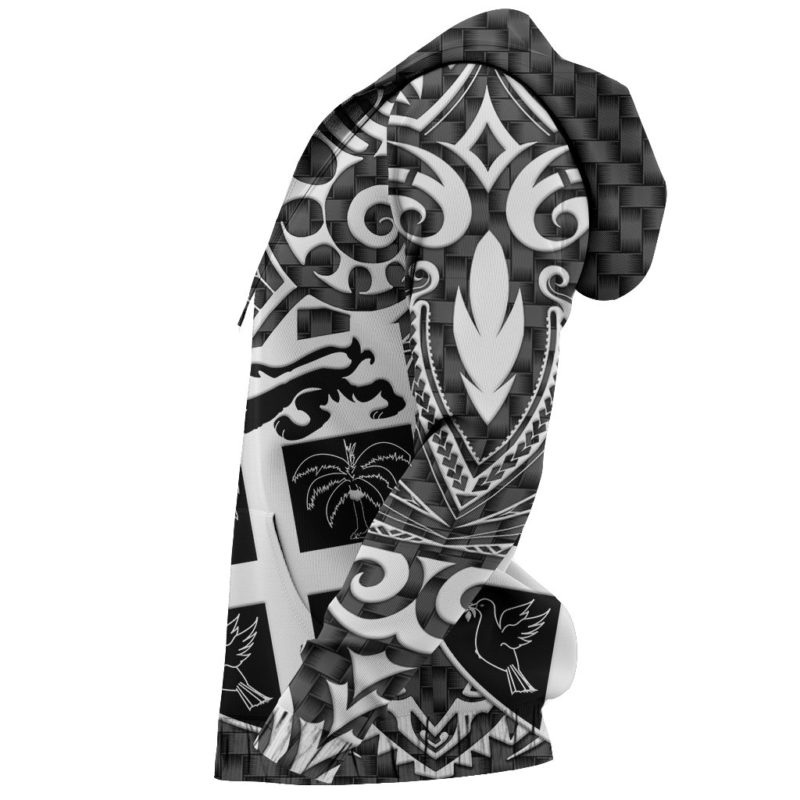 Fiji Hoodie White - Emboss Style J1
