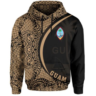 Guam Micronesia Hoodie Gold - Round Style - J1